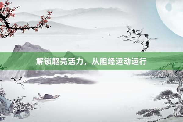 解锁躯壳活力，从胆经运动运行