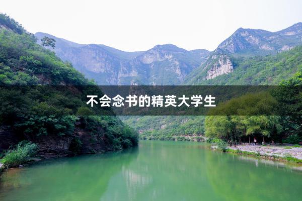 不会念书的精英大学生