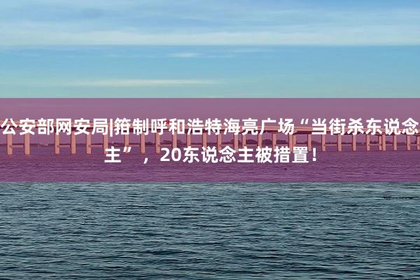 公安部网安局|箝制呼和浩特海亮广场“当街杀东说念主” ，20东说念主被措置！